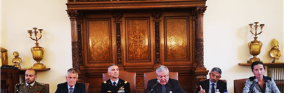 Da sinistra: Mario Ciccotti (Capitano Farmacista), Sergio Daniotti (presidente di Banco Farmaceutico